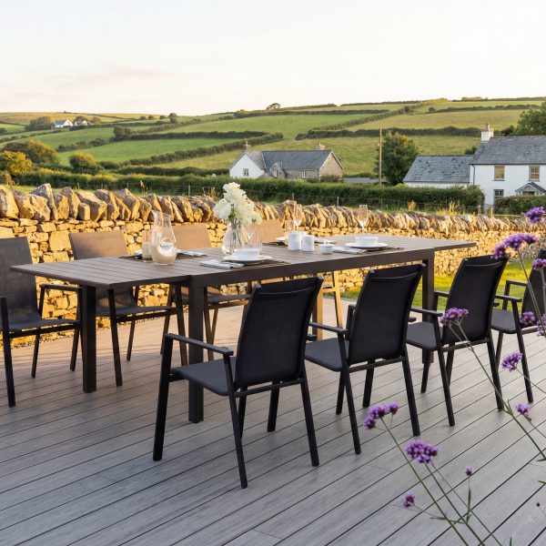 6 stacking texteline chairs 2 reclining chairs