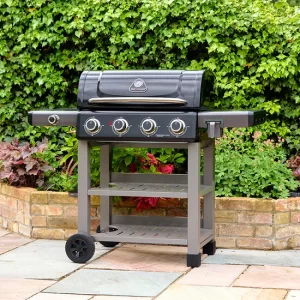 Carbon 4 burner hybrid BBQ