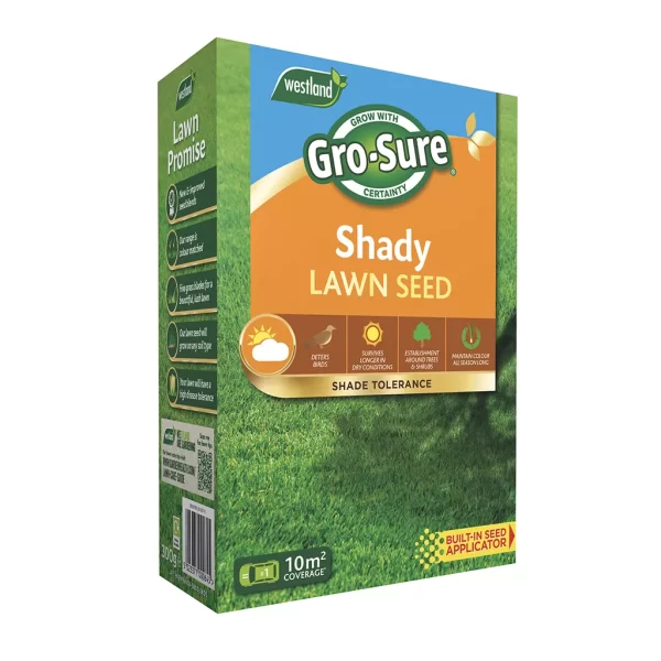 Gro-Sure Shady Lawn Seed 10m² box with built-in seed applicator