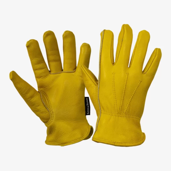 Kent & Stowe Luxury Leather Fleece Lined Gardening Gloves Large