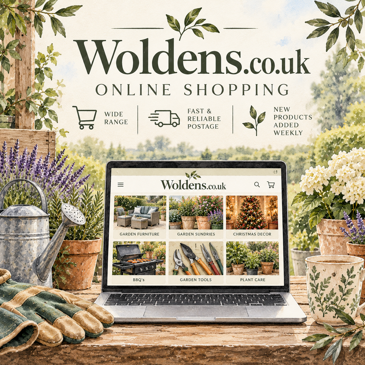 Woldens.co.uk online shopping for garden furniture, Christmas decor, BBQs, garden tools and accessories