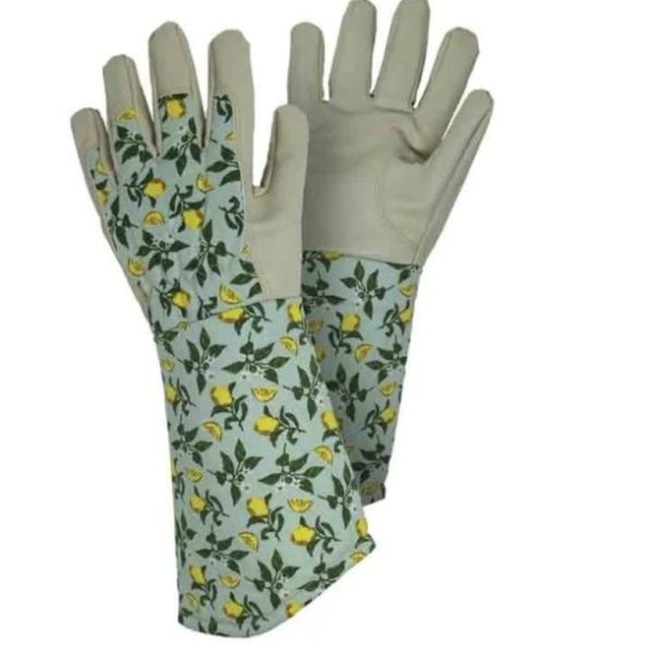 Bries Sicilian Lemon Garden Gauntlet Gloves Medium